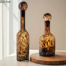 Axyaa Amber Glass Vase for Table Floral Arrangement and Room Decor