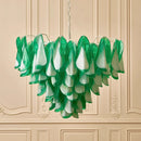 Axyaa Glass Chandeliers: Post-modern Villa LED Pendant Light for Living Room, Staircase & Restaurant
