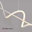 Axyaa Modern Curve LED Pendant Lights for Dining Room, Kitchen, and Bar