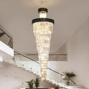 Axyaa Crystal Chandelier Stair Pendant Lamp - Modern Living Room Lighting