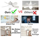 Axyaa E27 Screw Ceiling Fan Light Remote Control Dimmable 3 Color Lights