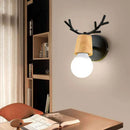 Axyaa Modern Antlers Deer Head Wall Light for Children's Room and Bedroom Decor