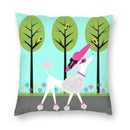 Pink Convertible Pillowcase White Poodle Sofa Cushion Cover Axyaa Home Decor