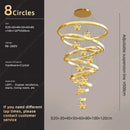 Axyaa Crystal Villa Chandelier for Living Room, Hotel Duplex, Loft Apartment Staircase