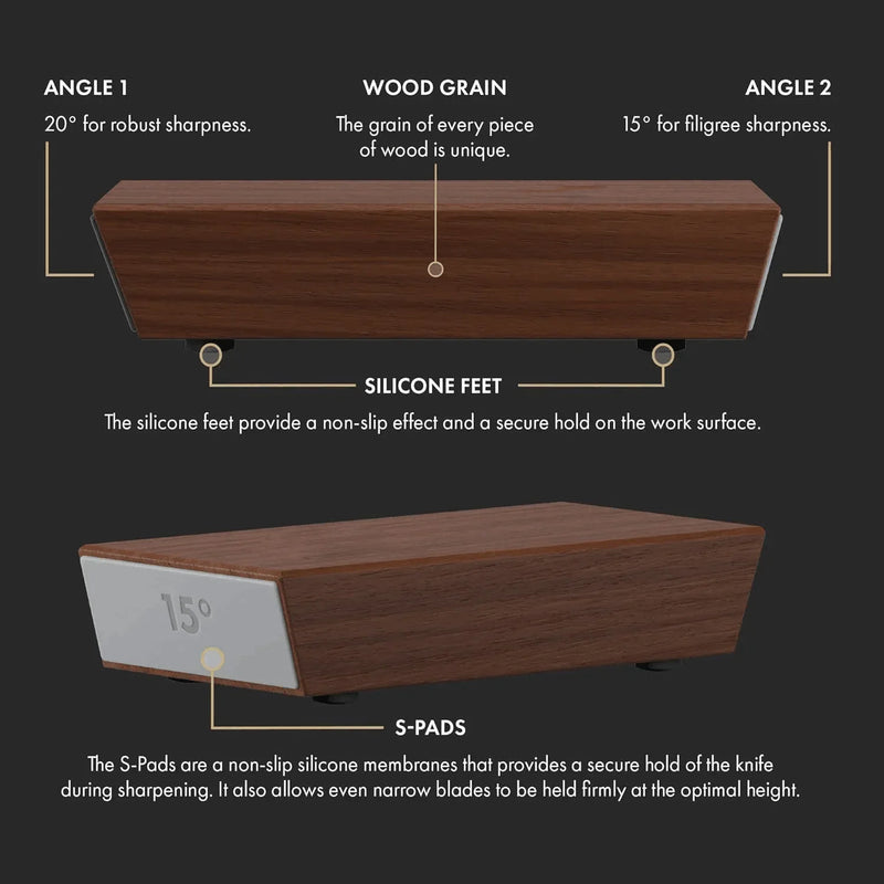 Axya Roller Multi-Angle Knife Sharpener with Replaceable Stones