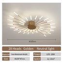 Axyaa Fan-shaped LED Ceiling Lamp: Modern Nordic Design for Stylish Indoor Lighting