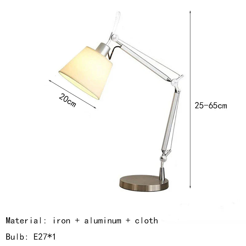 Silver Metal Axyaa Table Lamp: Elegant E27 Bulb Desk Light for Bedroom, Foyer, Study