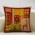 Axyaa African Dance Oil Painting Cushion Cover 45x45cm for Home Living Room Decor