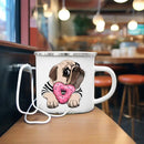 French Bulldog Print Enamel Mug by Axyaa - Dog Lover's Gift & Coffee Cup