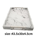 Axya Marble Effect Gold Trays Multicolor Desktop Organizer Storage Tray