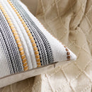 Axyaa Chenille Stripe Pillowcase Set for Home Sofa Decor