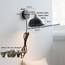 Axyaa Modern Nordic Wood Copper Wall Sconce Bedside Lamp