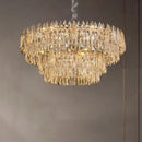 Axyaa Crystal Chandelier, Luxury Living Room Dining Room Ceiling Light