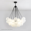 Axyaa Nordic Cream Glass Bubble Ball Chandelier for Bedroom and Living Room