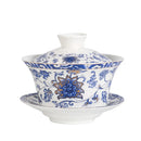 Axyaa Bird Tea Gaiwan Set - 350ml Porcelain Art Tea Bowl Kit