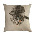 Axyaa Animal Pillowcase Family Car Pillow Case Cartoon Flax Cushion Cover