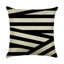 Axyaa Abstract Geometry Linen Pillowcase 45*45cm Square Home Sofa Decor Cover