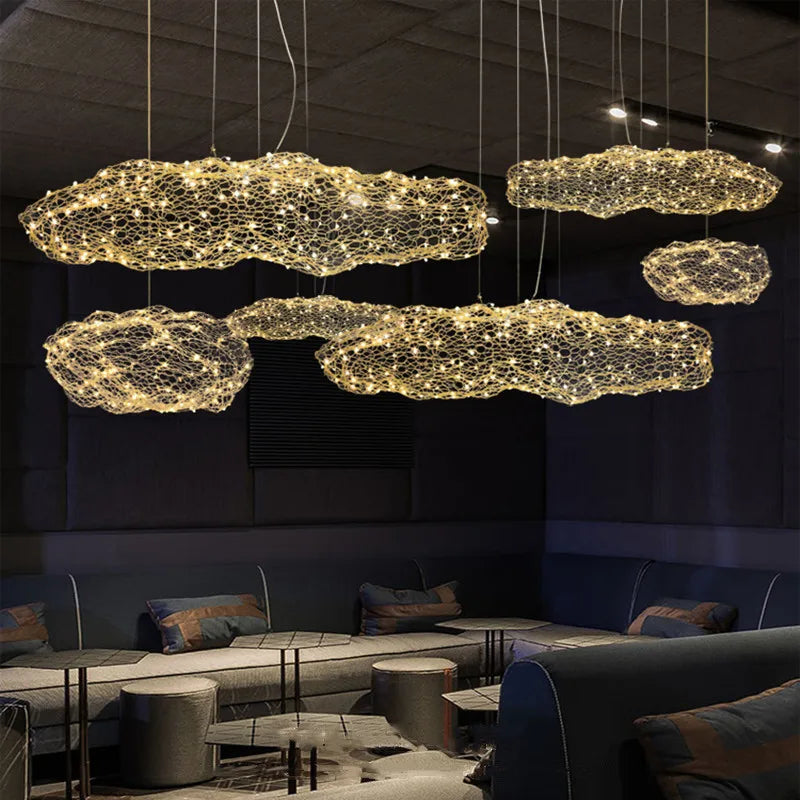 Axyaa Cloud Pendant Lights: Danish Design Loft Chandelier for Living Room, Bedroom, Staircase