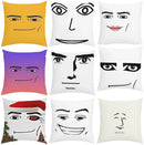 Axyaa Man Face Print Plush Cushion Cover 50x50cm