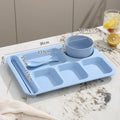 Axyaa Wheat Straw Dining Tray Split Plate - Large Capacity Five-grid