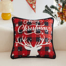 Axyaa Dutch Velvet Christmas Pillowcase Cojines Santa Claus Elk Sofa Cushion Cover