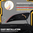Axyaa LED Rear Bumper Reflectors Toyota Camry 2015 2016 Dynamic Turn Signal Brake Lamps