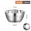 Axyaa Stainless Steel Rice Bowl for Kids and Soup, Noodle Bowl Kitchen Tool.