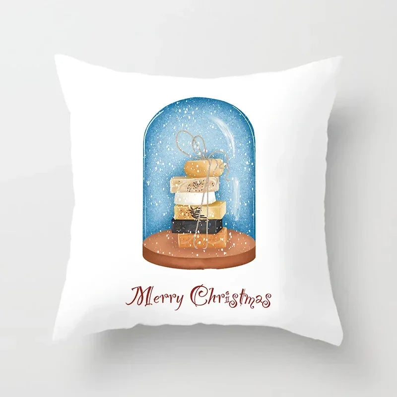 Axyaa Christmas Home Pillowcases Printed Bed Decoration Cushion Covers