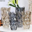 Axyaa Crystal Glass Hydroponic Vase for Art Flower Arrangement and Decor