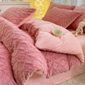 Axyaa Thickened Milk Fleece Duvet Cover - Warm Solid Color Bedding