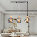 Axyaa Modern Iron Wooden Chandelier for Dining Table and Kitchen Island