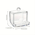 Axyaa Clear Cotton Swabs & Pads Holder Dispenser, Bathroom Organizer & Art Supplies Container