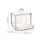Axyaa Clear Cotton Swabs & Pads Holder Dispenser, Bathroom Organizer & Art Supplies Container