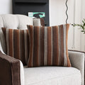 Axyaa Bohemian Textured Striped Throw Pillow Cover for Sofa Bed