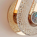 Axyaa Crystal LED Wall Light, Modern Indoor Round/Oval Sconce for Home Decor