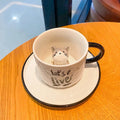 Axyaa Cute Kitten Ceramic Cat Claw Cup, 3D Coffee Cup 220ml