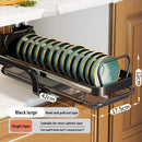 Axyaa Pull-out Dish Drainer Storage Rack for Kitchen Sink Cabinet - Organizer Holder