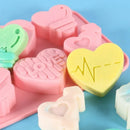Axyaa Love Heart Silicone Mold for Chocolates, Cakes, Soaps, and Candles