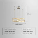 Axyaa Crystal LED Pendant Lights Remote Control Dimmable Steel Suspension Lamp
