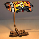 Axyaa Dragonfly Tiffany Glass Table Lamp - Baroque Style Bedroom Lighting