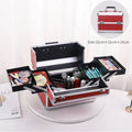 Axyaa Extra Large 6-Tray Makeup Organizer Case, 12-Inch Portable Carrying Box