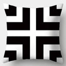 Axyaa Black White Modern Cushion Cover 45x45cm Polyester Decorative Pillow Case