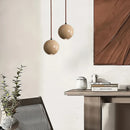 Axyaa Circular Yellow Stone Droplight LED Pendant Light