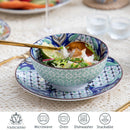 Axyaa 48-Piece Jasmin Porcelain Dinnerware Set with Plate, Bowl, and Mug
