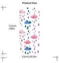 Axyaa Cloud Rain Star Geometric PVC Tile Sticker for Home Decor