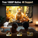Axyaa 4K Native Android 11 Projector Auto Focus Dual Wifi Voice Assistant Built Speaker
