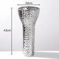Axyaa Gold Ceramic Vase Hammer Pattern Room Aesthetic Decor