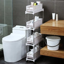 Axyaa Tiered Space-Saving Mobile Storage Rack with Wheels, Large Capacity Organizer