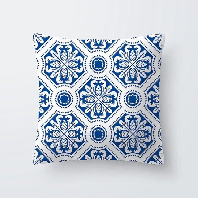 Axyaa Simple Modern Blue Pillowcase for Home Decor
