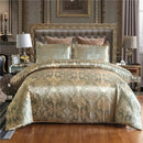 Axyaa Luxury Jacquard Bedding Set King Queen European American Satin 220x240